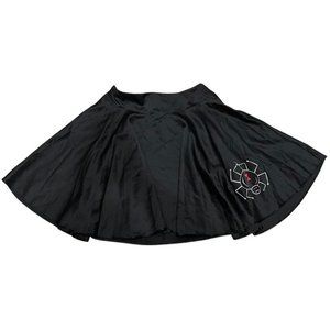 NWT vintage subculture array embroidered satin skirt